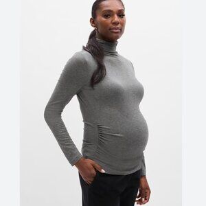Gap Maternity Turtleneck T-Shirt (Grey / M)